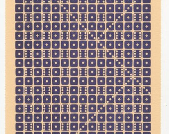 Dione - Letterpress Dice Print - Relief Print