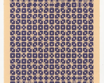 Polydeuces - Letterpress Dice Print - Relief Print