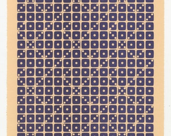 Albiorix - Letterpress Dice Print - Relief Print
