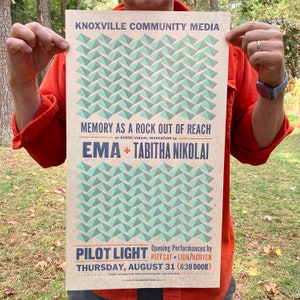 Letterpress Poster - EMA, Tabitha Nikolai, Pity Cat, Lion/Nguyen Pilot Light, Knoxville, KCM