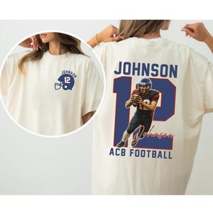 Custom Name and Number Football Player Shirt, Custom Team Name Shirt, Football T-shirt, Mom Football Shirt, High School Football Tee