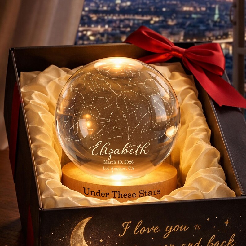Personalized the Stars on the Night You Were Born Star Map by Date ...