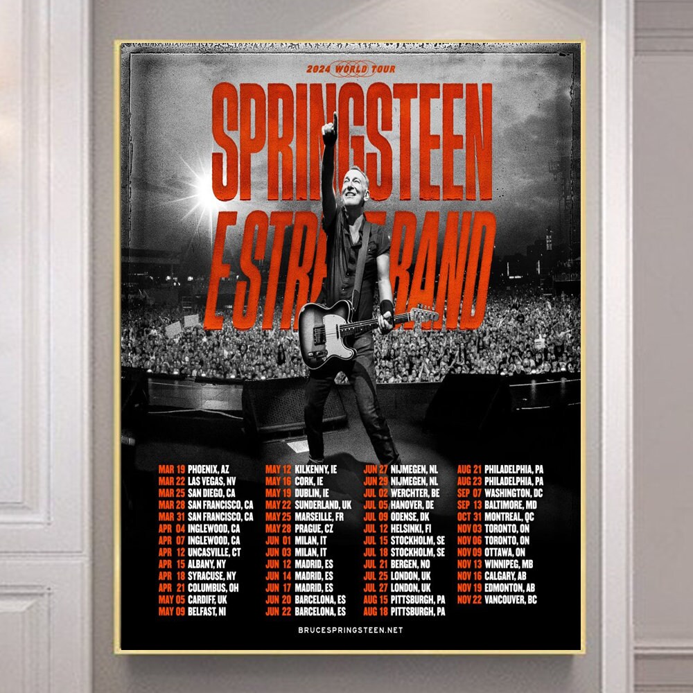 Bruce Springsteen and The E Street Band World Tour 2024 Poster