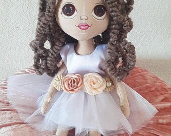 Christmas girl gift,Handmade Baby Doll,Personalized present doll,Personal gift, Decorative doll,Birthday gift,Christening gift