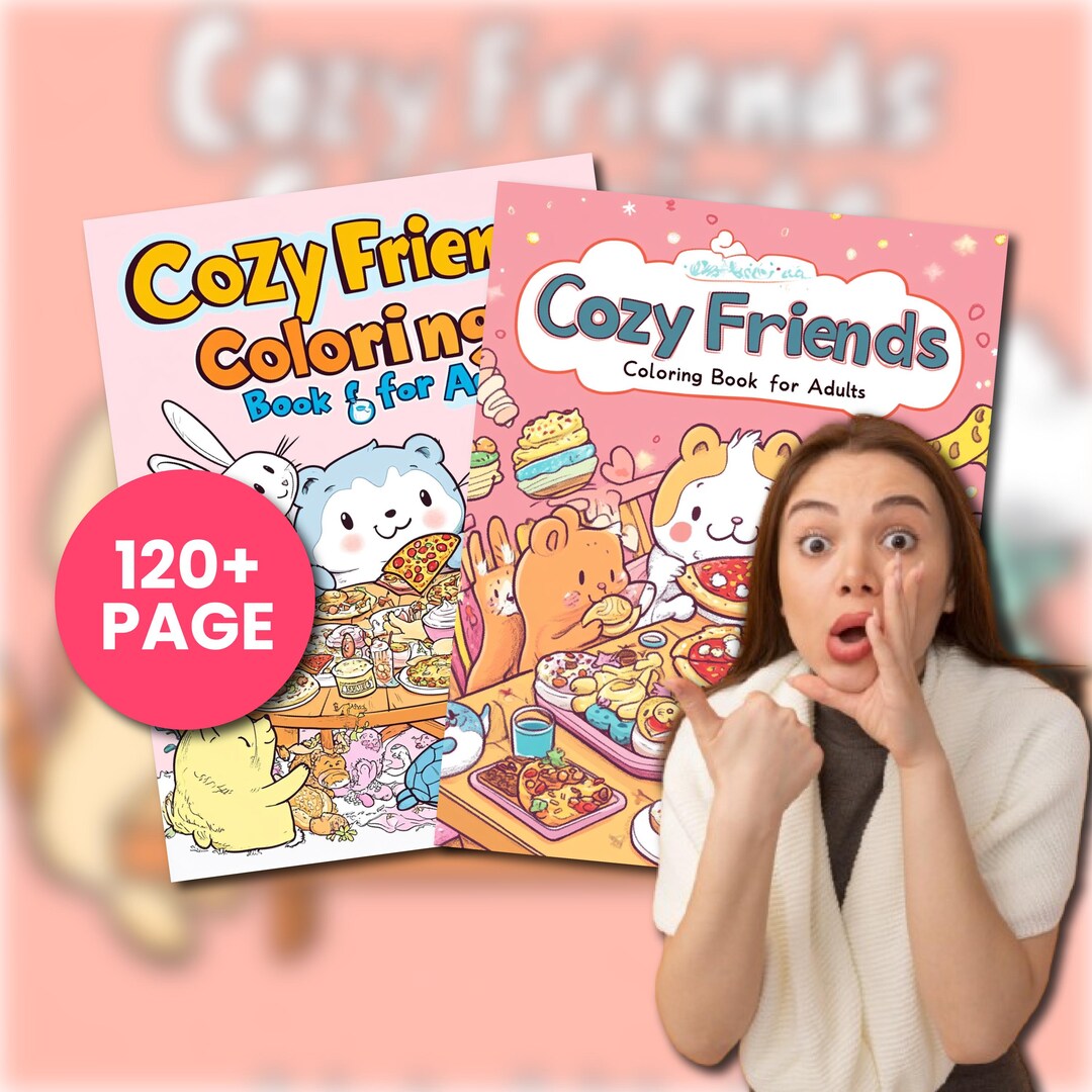 Cozy Friends Coloring Pages | Set One 120+ Pages | Instant Download PDF ...