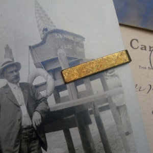 TEXTURED TIE BAR | Vintage Brass Tie Clip | Wedding Accessories | Gold Tie Bar | Unique Groomsmen Gift