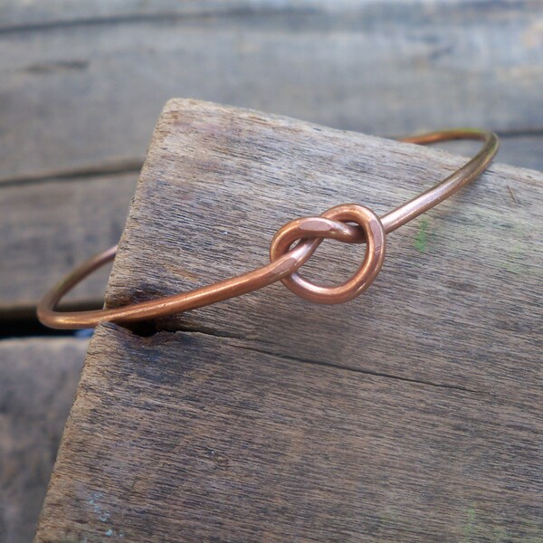 copper bangle / vintage bracelet / knot bangle / COPPER KNOT BANGLE