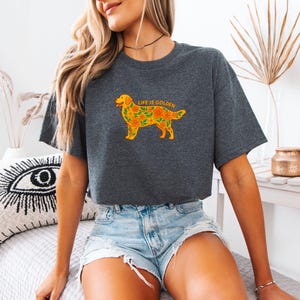 Golden retriever-shirt, Golden Mama-shirt, hondenliefhebber cadeau, voor Goldie Lover, retriever-T-shirt