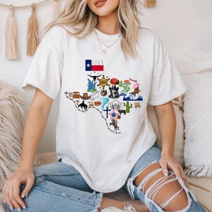 Texas T-Shirt,Texas Travel Gift,Texas Favorite ShirtTexas Pride Tee, Western Gift, Texas Cowboy Tee,Texas Map Shirts