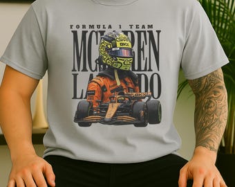 Lando Norris F1 Racing Shirt: McLaren NOR4 Retro Graphic Tee