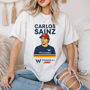 Carlos Sainz Williams F1 T-Shirt, Sainz 55 Racing Tee,Formula F1 Merch, Sainz 55 Racing Fan, F1 GiftsF1 Merch, F1 Gift, Formula 1 Shirt,