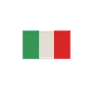 Italian Flag Embroidered Patch - 7 Sizes Available - 100% Embroidered