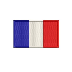 French Flag Embroidered Patch - 7 Sizes Available - 100% Embroidered