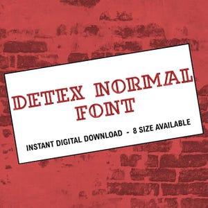 Detex Normal Machine Embroidery Font Monogram Alphabet - 8 Sizes - 8 Embroidery Formats ( dst-exp-pes-jef-hus-vip-vp3-xxx )
