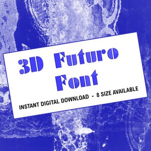 3D Future Machine Embroidery Font Monogram Alphabet - 8 Sizes - 8 Embroidery Formats ( dst-exp-pes-jef-hus-vip-vp3-xxx )