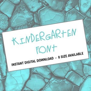 Alphabet monogram font for machine embroidery Kindergarten - 8 sizes - 8 Embroidery formats ( dst-exp-pes-jef-hus-vip-vp3-xxx )