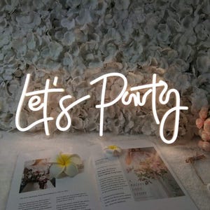 Let&#39;s Party - led-neonreclame custom neonlicht voor thuis, kamer, bruiloft, bar en feestdecoratie