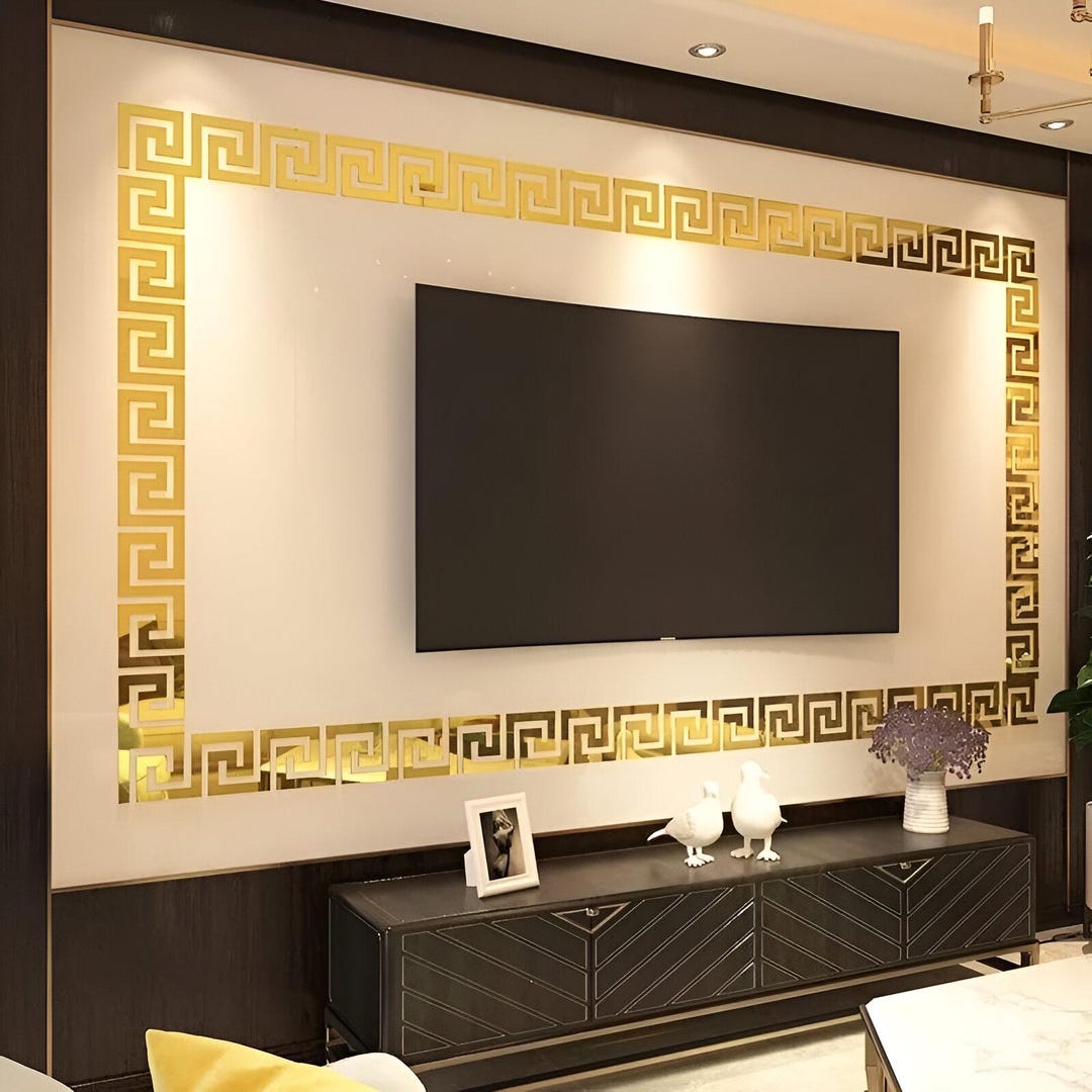 Acrylic Border Mirror Decor – Elegant Building Wall Accent - Etsy