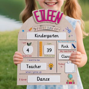 Customized First And Last Day School Sign, Back to School Sign, Kindergarten 1st Day of School Sign, First Day School Wooden School Board