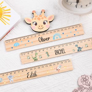 Regalo para el primer día de clases, regla, regla personalizada para escolares, regla de madera, regalos de inscripción escolar, regalo de introducción escolar, regreso a clases