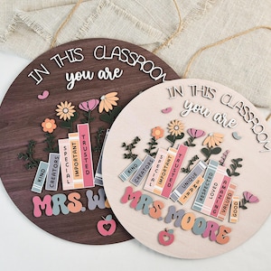 Custom Teacher 3D Door Hanger, In This Classroom You Are Sign, Personalized Teacher Name Sign, Back to School Classroom Decor