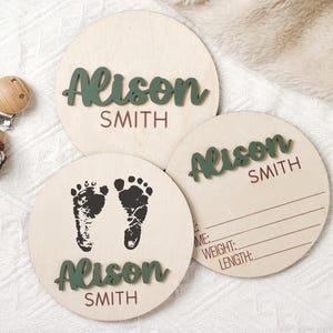 Personalized Baby Announcement Sign, Custom Baby Arrival Announcement Sign, Baby Name With Birth Stats, Baby Name Reveal, Sign for Hospital