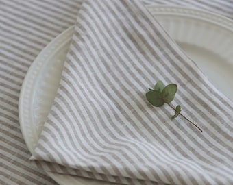 Napkins set 4, 8 made from stonewashed soft linen for dinner table every day or celebration