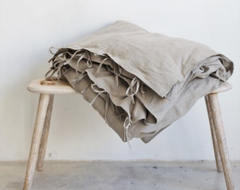 Natural linen duvet cover. Duvet cover queen, king, standard, custom size. Linen bedding. Organic bedding.