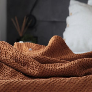 Terracotta knitted throw best sale