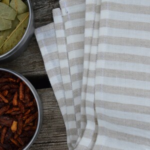 Linen kitchen towel, washed linen kitchen towel, natural dish towel image 3