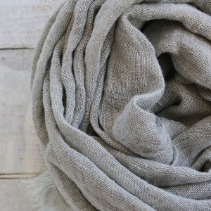 Organic Linen Scarf | Natural Linen Scarf | Extra Large Linen Scarf | Extra Long Linen Scarf