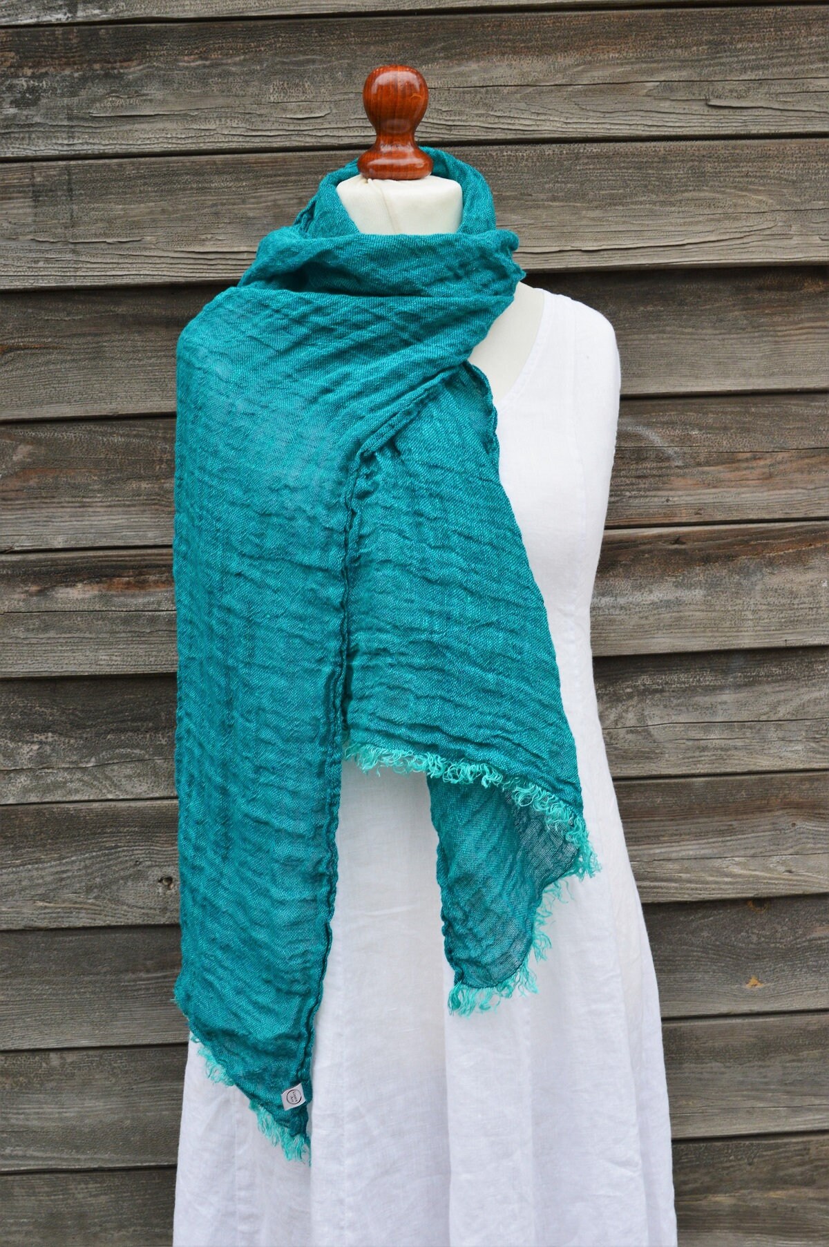 Organic Linen Scarf Natural Linen Scarf Extra Large Linen Etsy