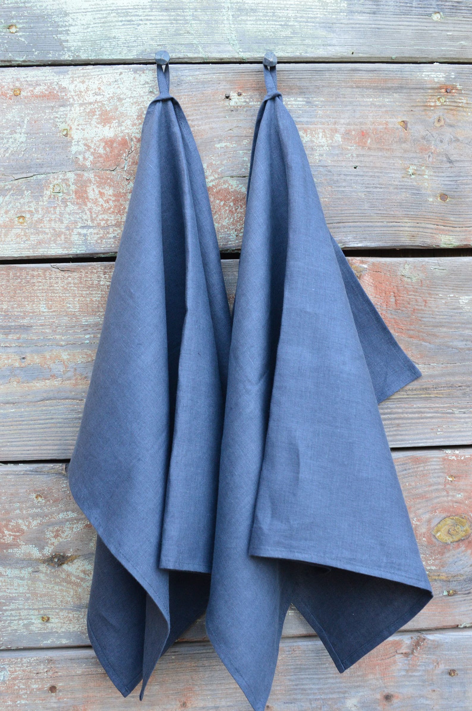 Linen Dish Towels Set of / Linen Tea Towels / Gray Kitchen Etsy