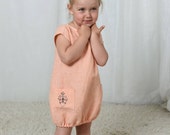 Linen dress girls, summer linen dress, girls dresses, orange dress, girls summer dress, baby girl dress, flower girl dress