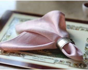 Linen napkins, table linens, white napkins, rustic napkins, blush pink decor, 12 cloth napkins, softened linen, natural linen