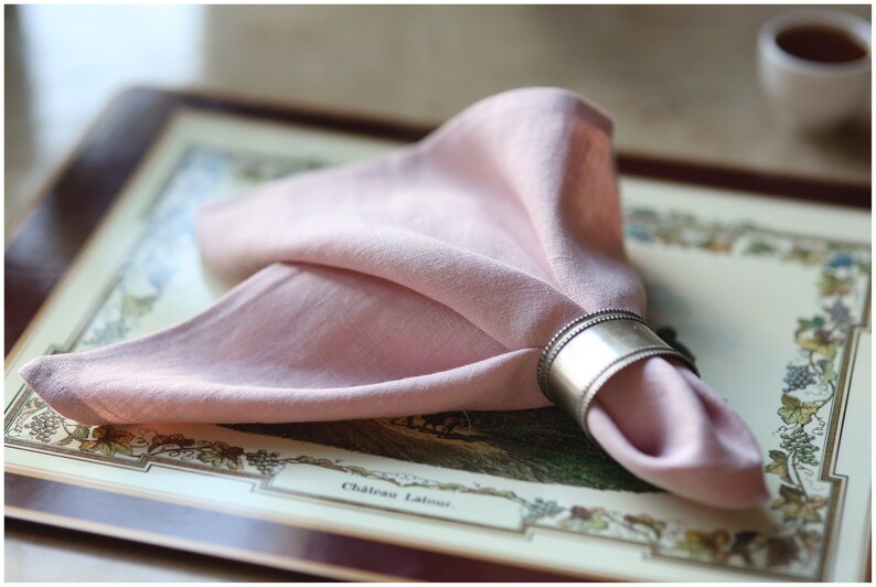 Linen Napkins for Wedding Blush Pink Color Etsy