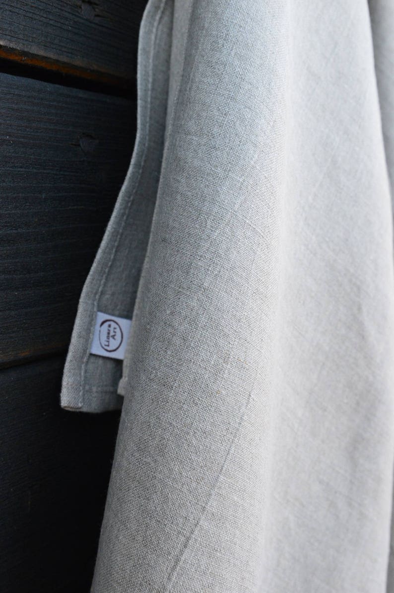 Organic kitchen towels set of 2 - flax dish towel - linen hand towels - soft washed linen - natural towels - rustic linen towels image 6