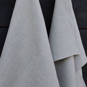 Organic kitchen towels set of 2 - flax dish towel - linen hand towels - soft washed linen - natural towels - rustic linen towels image 2