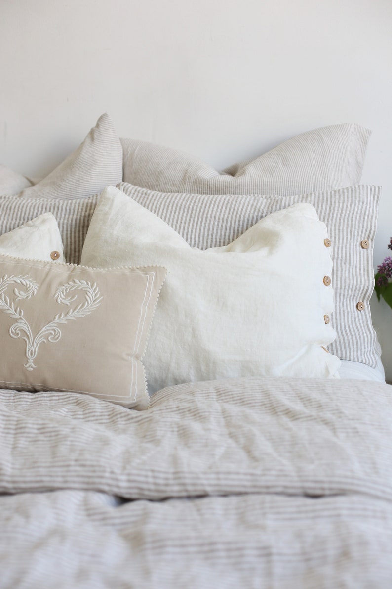 Linen Duvet Cover Blush Pink Linen Beding Softened Linen Etsy Canada