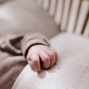 Natural Linen Bedding for Baby Toddler Children, Pure Linen Bedding Duvet Cover and Pillowcase for Crib image 4