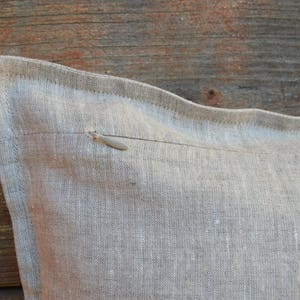 Natural linen pillow cover, gray decorative pillows, sofa pillows, eco friendly pillows, accent pillows 16x16, gray throw pillow image 4