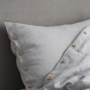 Linen bedding set blush pink. King, Queen linen duvet cover with 2 pillowcases image 4