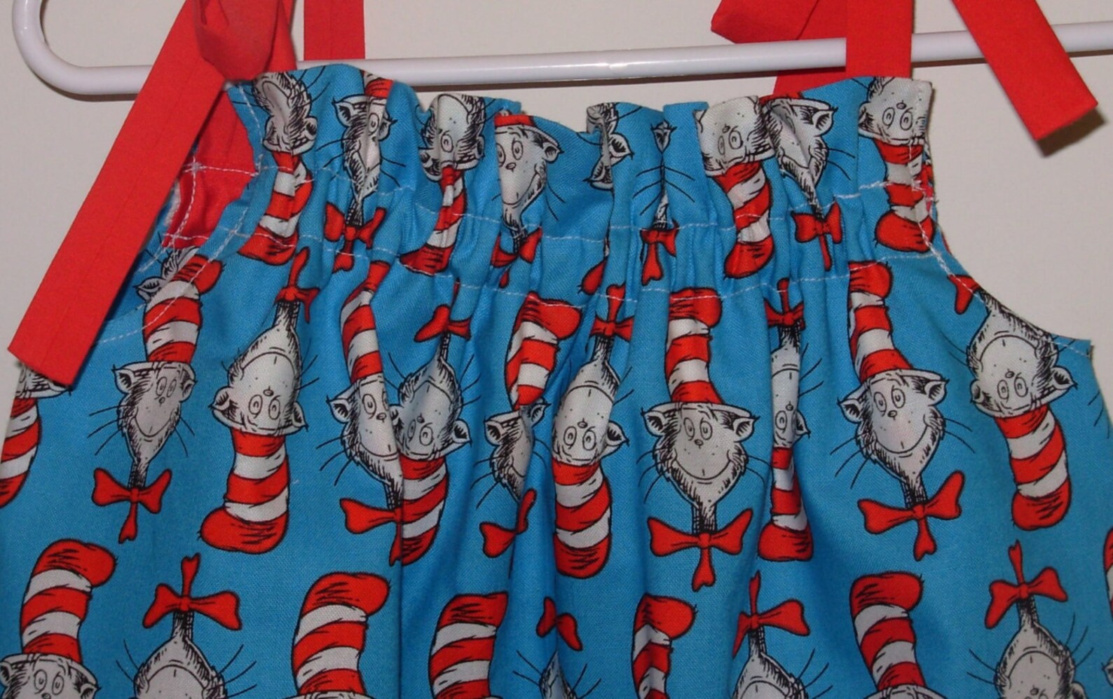 Dr. Seuss Cat in the Hat Baby Girl's Dressred White and Etsy