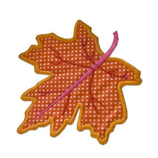 Boutique Machine applique design Fall/Autumn leaf 1 MAPLE