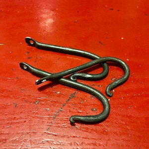Iron hooks, homemade hooks, hooks, hangers, hand forged hooks, coat hooks, hat hooks, wall hooks