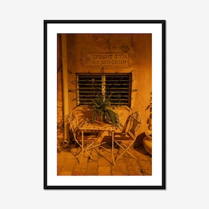 Charming Outdoor Cafe at Night in Old Jaffa, Tel Aviv, Israel