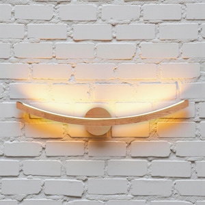 Curved Wooden Wall Sconce - Modern Minimal Vertical/Horizontal Wall Lamp - Handmade Oak Wall Lamp -Handmade Wood Wall Light - Wooden Sconce