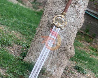 Handmade Dawnbreaker Inspired Sword: 39" Cosplay Prop with Leather Sheath