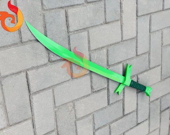 Handmade Green Fantasy Sword | Scarlet Grass Inspired Replica with Sheath