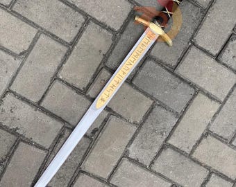 Merlin Excalibur Replica Sword: Medieval Knight Collectible with Sheath